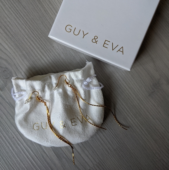 Guy & Eva Gold Spiral Earrings - Picture 1 of 3